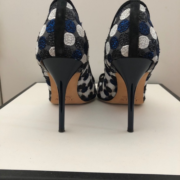 J. Crew Collection Elsie Polka Dot Mesh Pumps in Navy Multi - Size 8.5 (US) - Picture 5 of 5